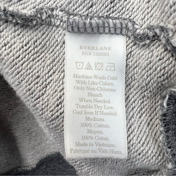 Everlane Crewneck Sweatshirt Size Medium Grey Heathered 100% Cotton - Picture 7 of 7
